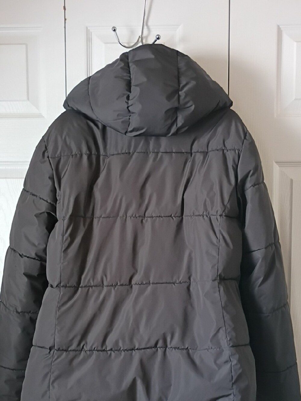 Zyia Women's Black Puffer Jacket with Detachable Hood Size Large - Picture 4 of 6